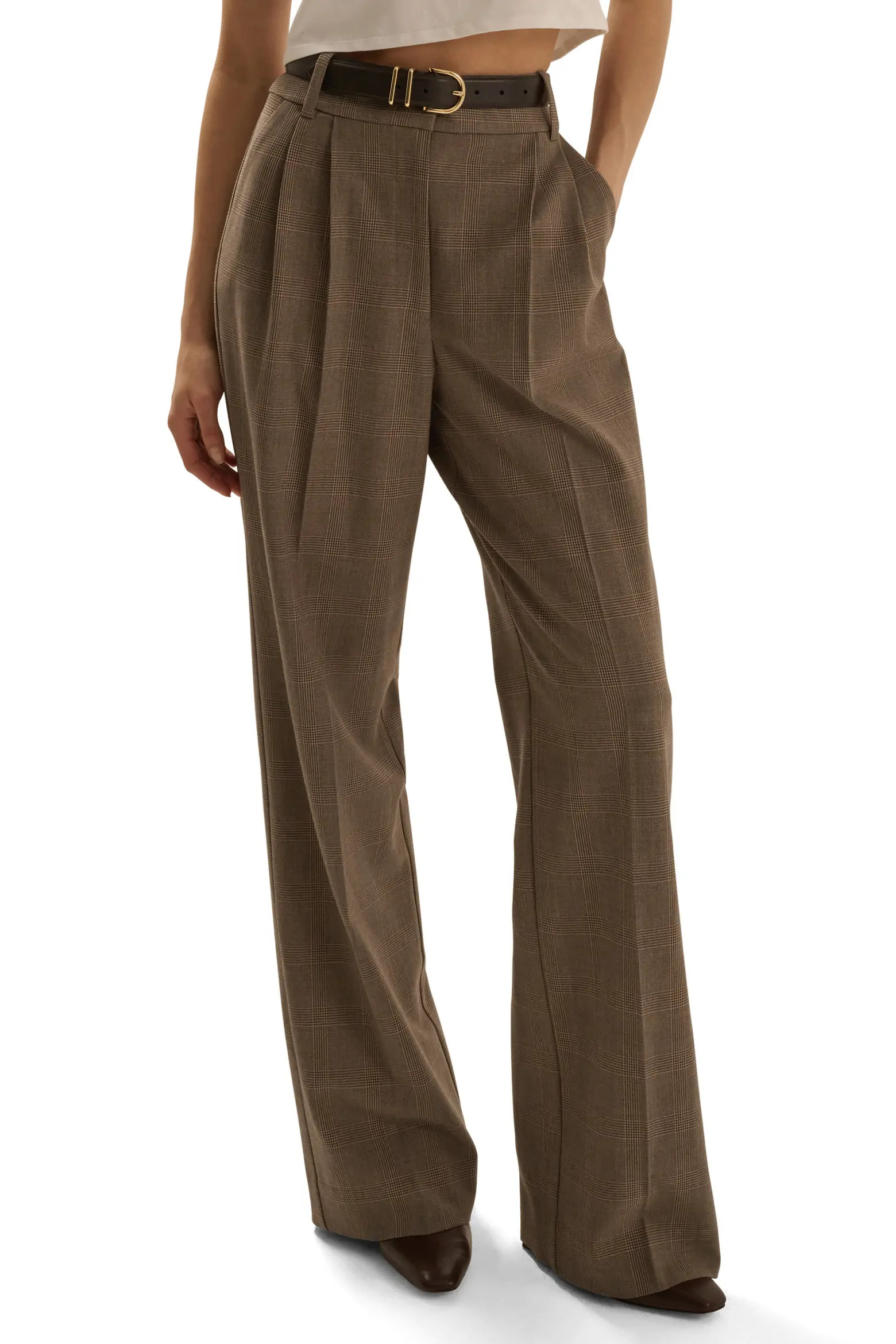 Favorite Daughter The Favorite Plaid High Waist Wide Leg Pants (Women) | Nordstrom | Nordstrom