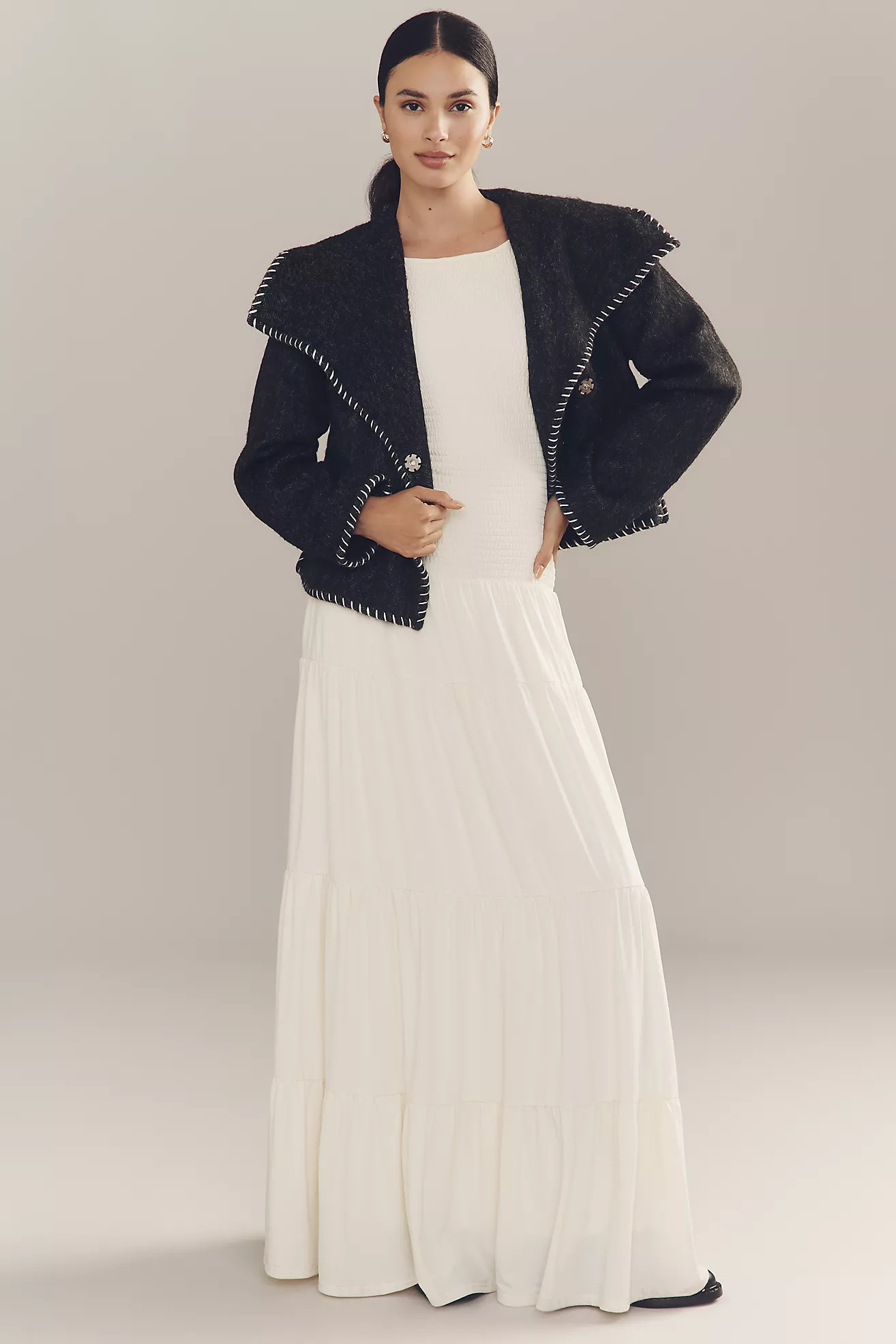 By Anthropologie Wool Blend Collared Jacket | Anthropologie (US)