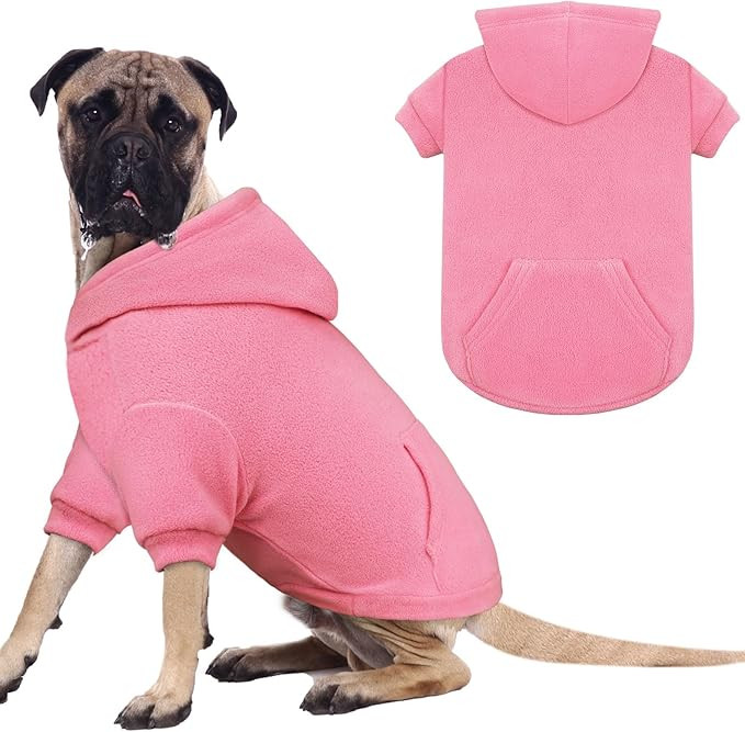 Dog Sweaters for Large Dogs,Extra-Large Dog Hoodie,Warm Fleece Sweatshirt with Hood & Pocket,Leas... | Amazon (US)