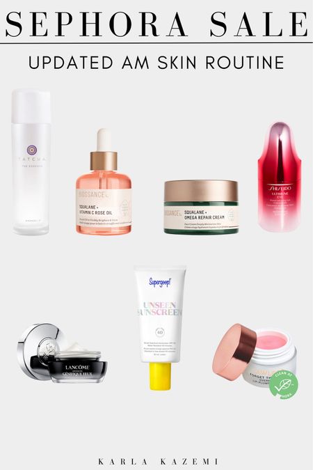 Sephora sale is live for all rouge members! 
Use code SAVENOW
for all my VIB/beauty insiders add these to your cart🙌🏼

This is my updated morning skin care routine🫶🏼 
Makes my skin look and feel so amazing 😍

#skincare #matureskin #sephorasale

#LTKBeautySale #LTKFind #LTKbeauty