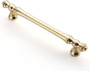 Asidrama 6 Pack 5 Inch(128mm) Brushed Brass Kitchen Cabinet Handles, Gold Cabinet Pulls Kitchen C... | Amazon (US)