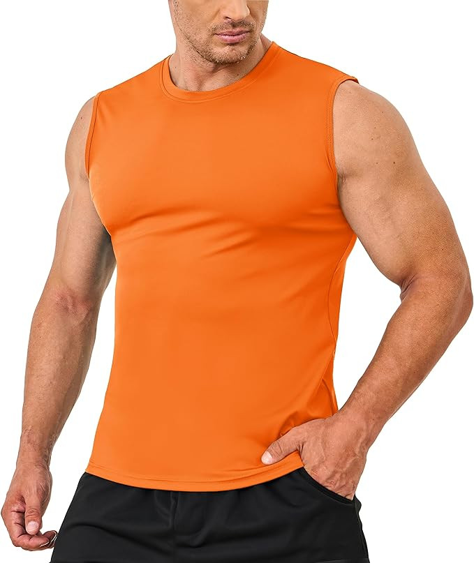 MAGCOMSEN Men's Sleeveless Tank Tops UPF 50+ Quick Dry Workout Running Gym Muscle Undershirts | Amazon (US)