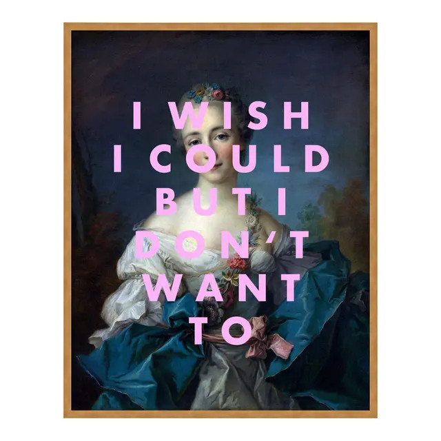 I Wish I Could by Lara Fowler in Gold Framed Paper, Small Art Print | Chairish