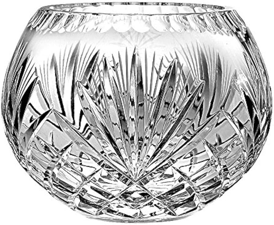 Barski European Hand Cut Majestic Crystal Rose Bowl Vase, 5"D | Amazon (US)