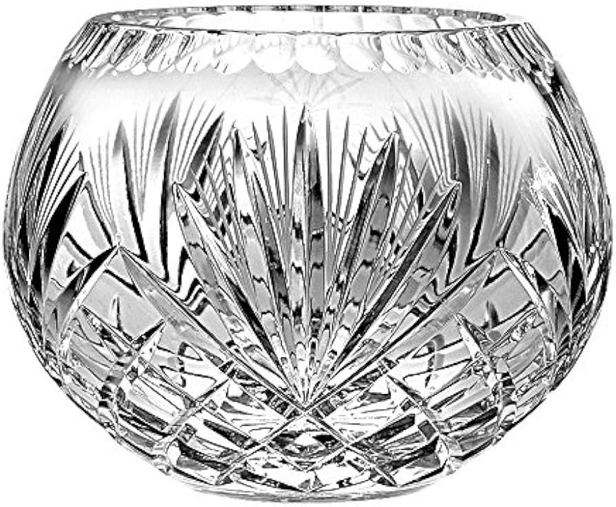 Barski European Hand Cut Majestic Crystal Rose Bowl Vase, 5"D | Amazon (US)