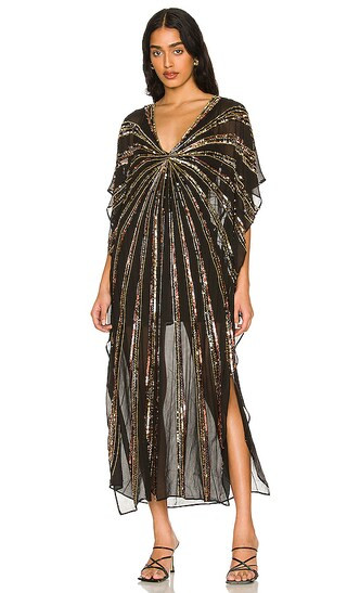 Avenue Kaftan in Stardust Black | Revolve Clothing (Global)