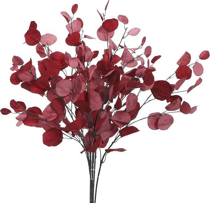 3 PCS Artificial Eucalyptus Stems Long 33" Fake Eucalyptus Leaves Branches for Vase Home Wedding ... | Amazon (US)