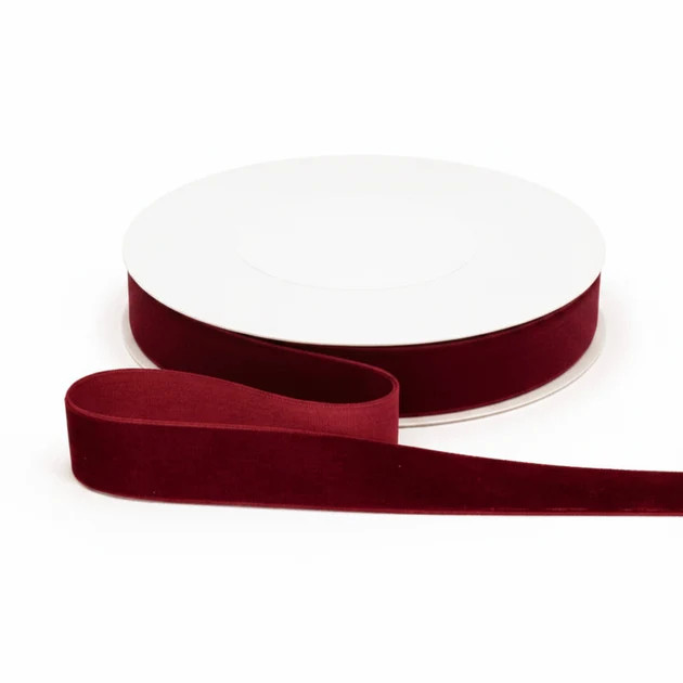 Classic Christmas Velvet Ribbon - Burgundy | Cailini Coastal