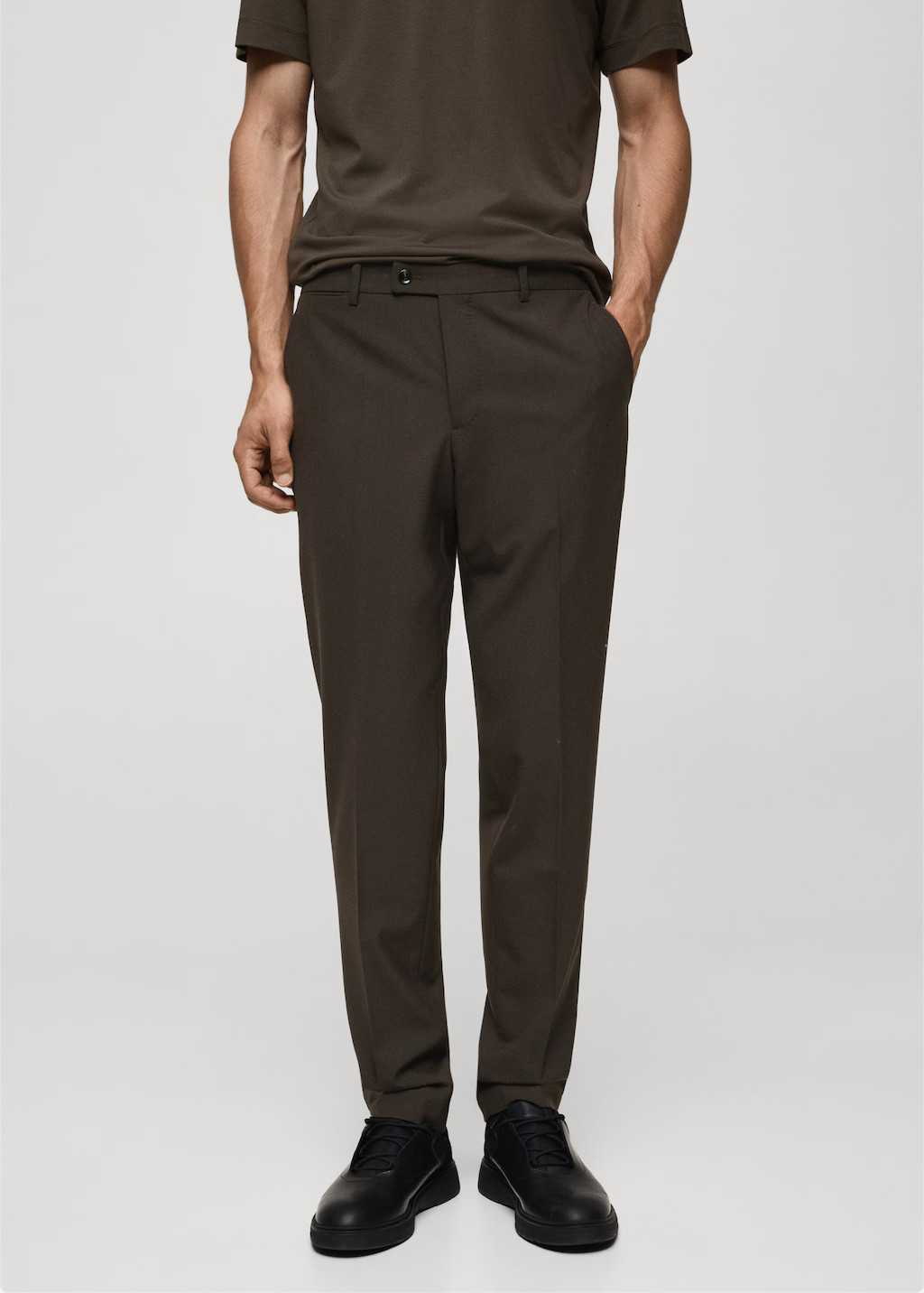 Wrinkle-resistant wool suit pants - Men | MANGO USA | MANGO (US)