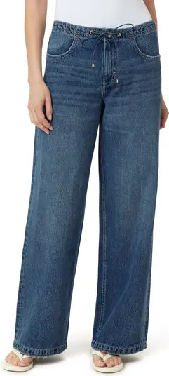 Lia Drawstring Wide Leg Jeans | Nordstrom
