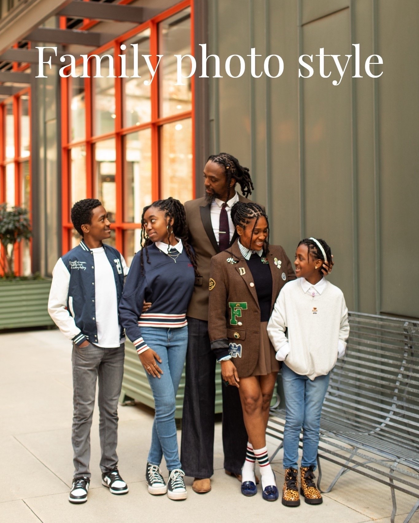 We took family photos and I had to share this easy, preppy Ralph Lauren styled outfit. I love this Anthropologie blazer so I styled it with extra brooches and a school girl skirt and it turned out so cute. 
