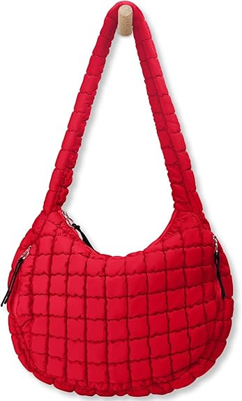 Puffer Tote Bag for Women Large Quilted Tote Bag Quilted Carryall Bag Soft Puffy Crossbody Bag Ho... | Amazon (US)