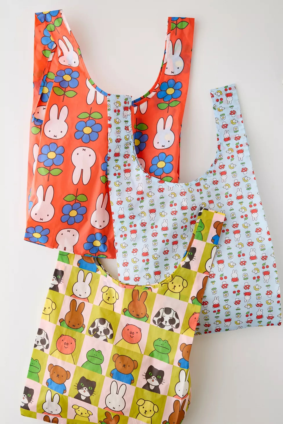 BAGGU & Miffy Standard Reusable Tote Bag - Set Of 3 | Urban Outfitters (US and RoW)