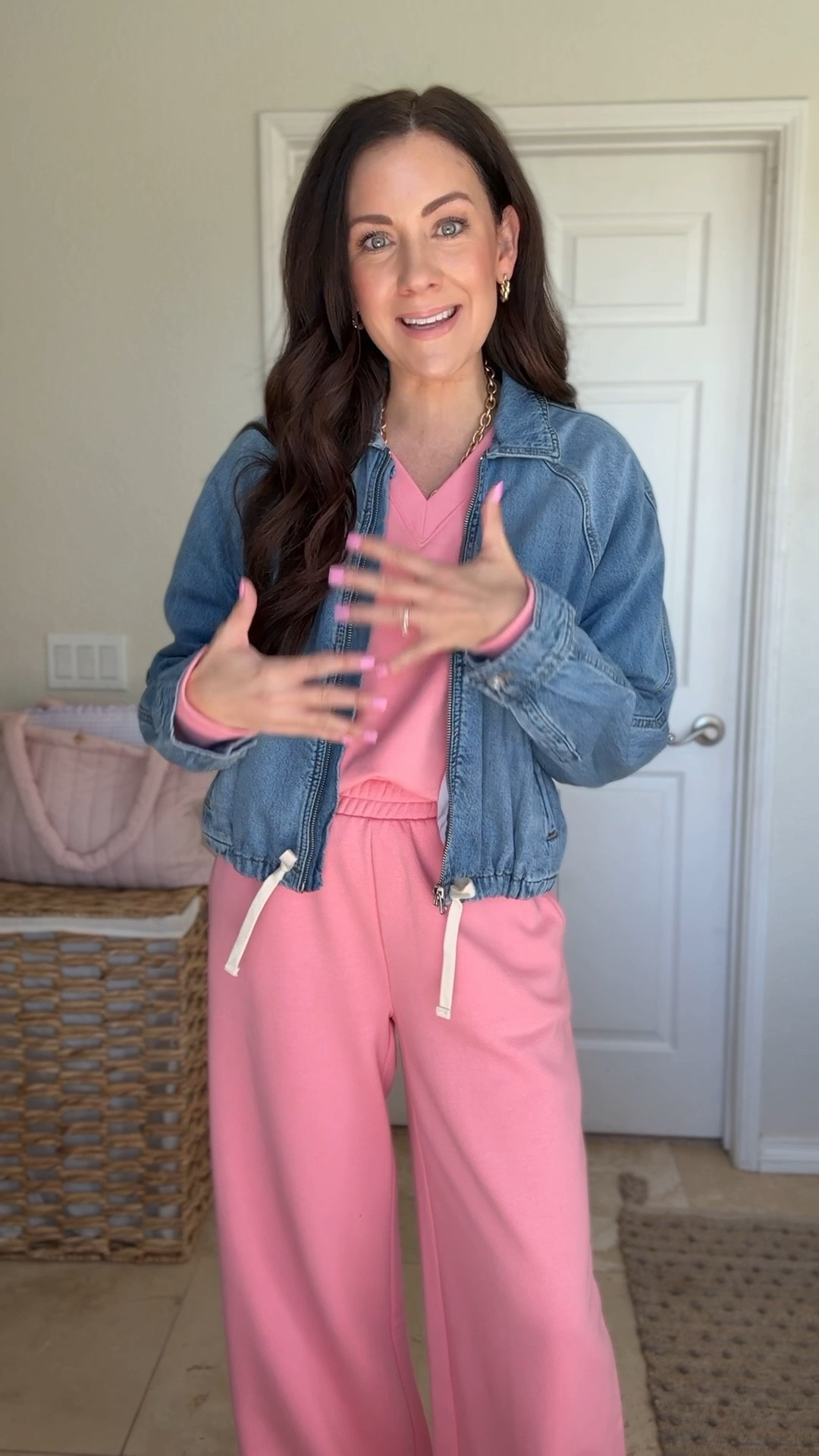 Comfy matching set styled with the cutest Walmart bomber style denim jacket
Medium in both! 

#LTKootd #LTKmomlife #LTKSeasonal