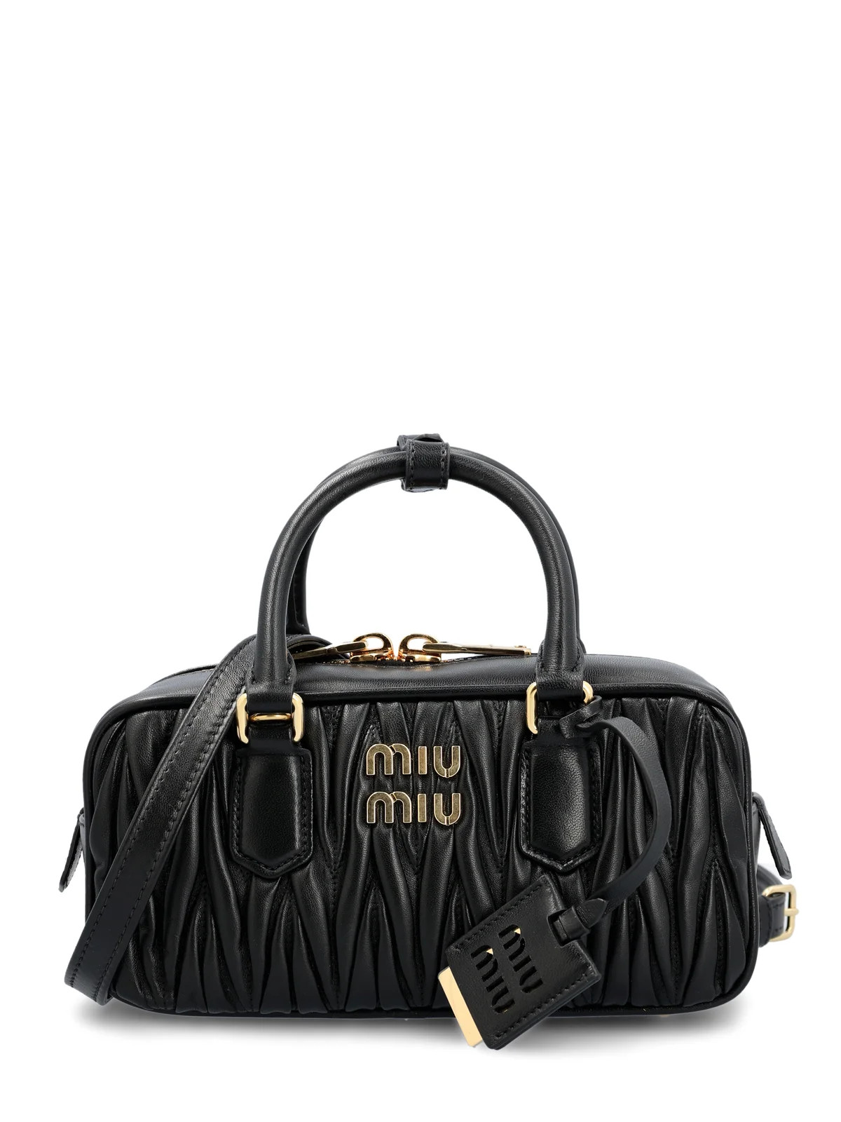 Miu Miu Logo Lettering Zipped Tote Bag | Cettire Global