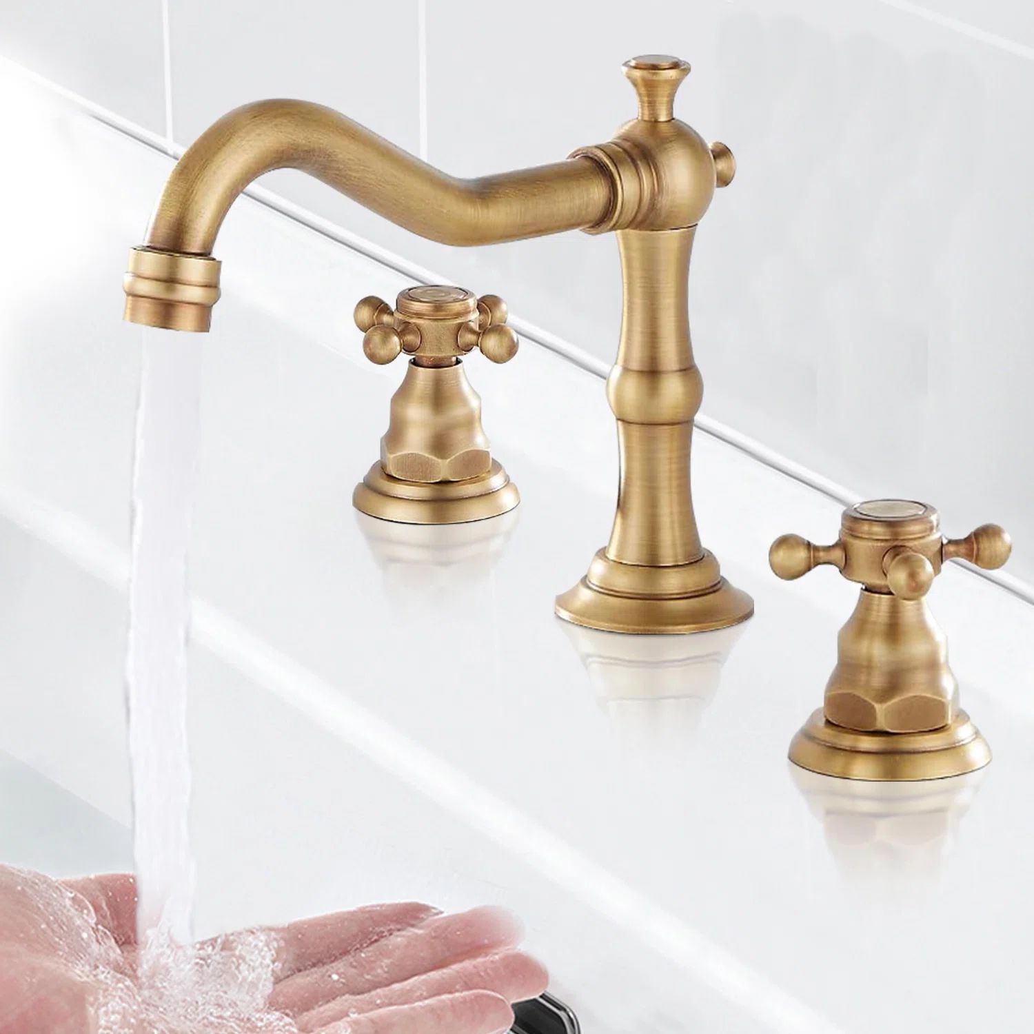 AAAA07K3KPZ39 Widespread Bathroom Faucet with Drain Assembly | Wayfair North America