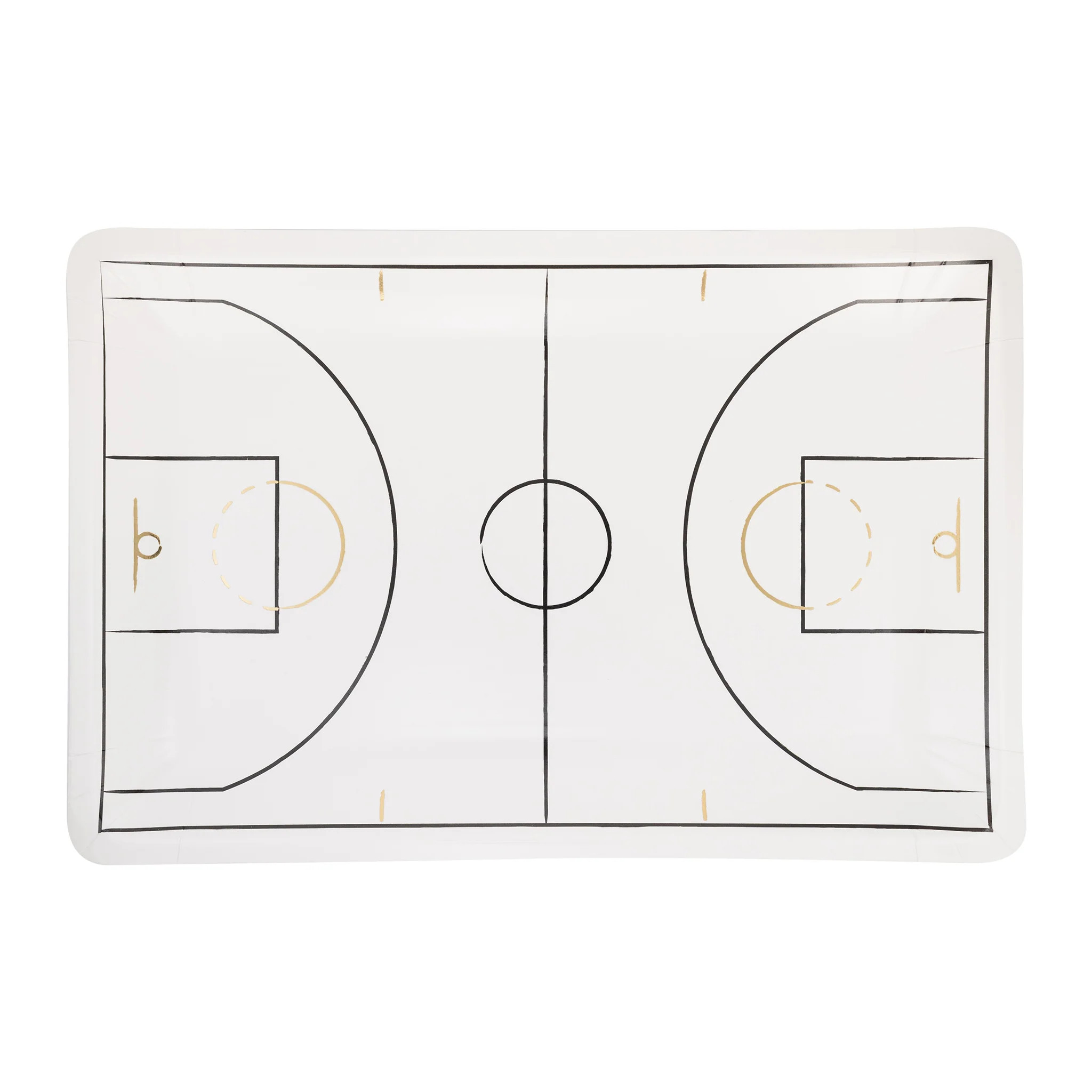 Basketball Court Shaped Paper Plate | My Mind's Eye