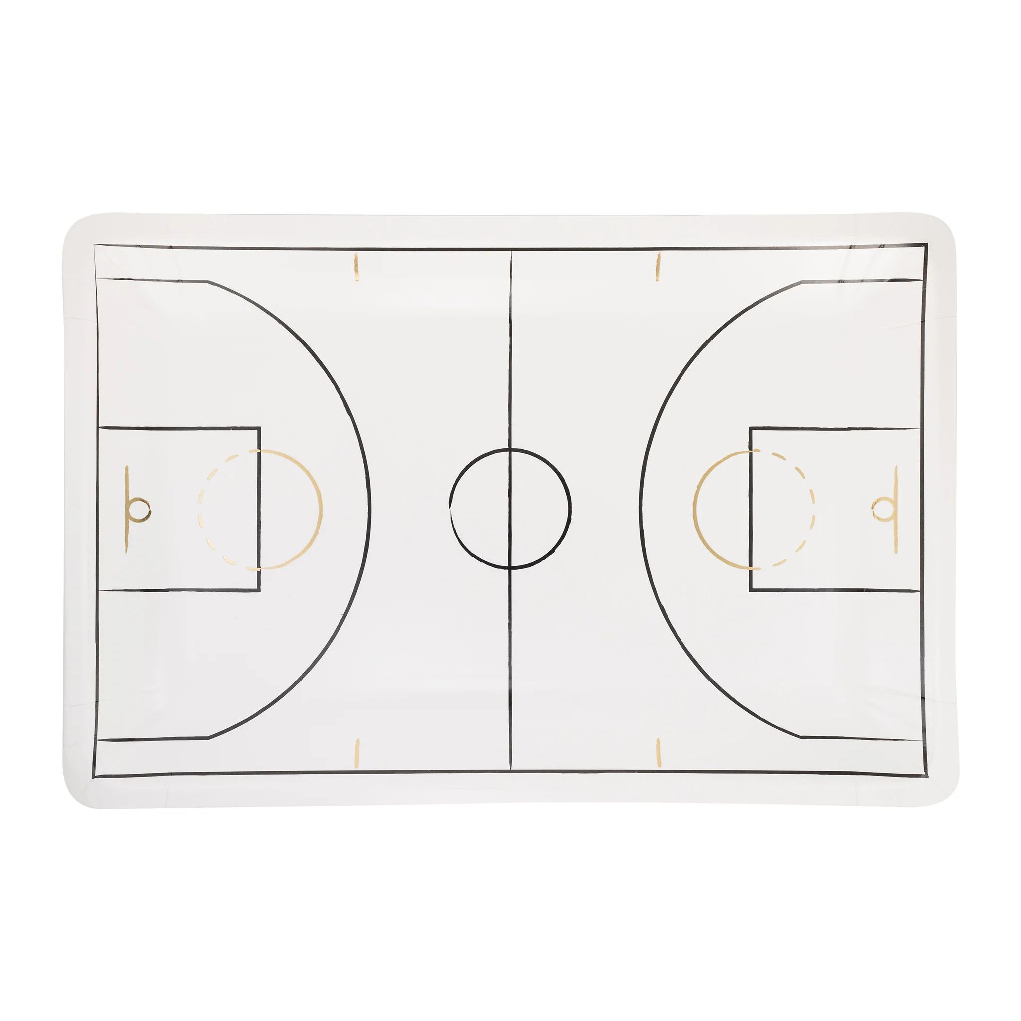Basketball Court Shaped Paper Plate | My Mind's Eye