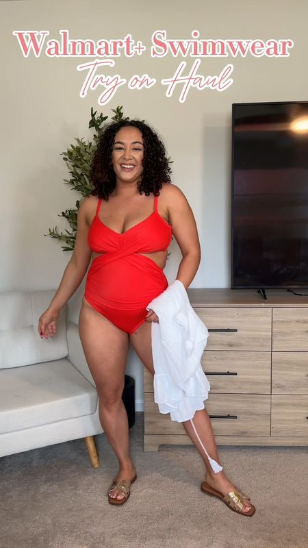 #WalmartPartner how cute are these swimsuits from @walmart. I ordered all these pieces using my Walmart+ membership and got them delivered for free ($35 order min. Restrictions apply.). I use it to get everything I need delivered like groceries, items for the kiddos, plus members even get gas discounts! If you don't have a membership yet you are missing out. Sign up today and start saving! #Walmart # WalmartPlus