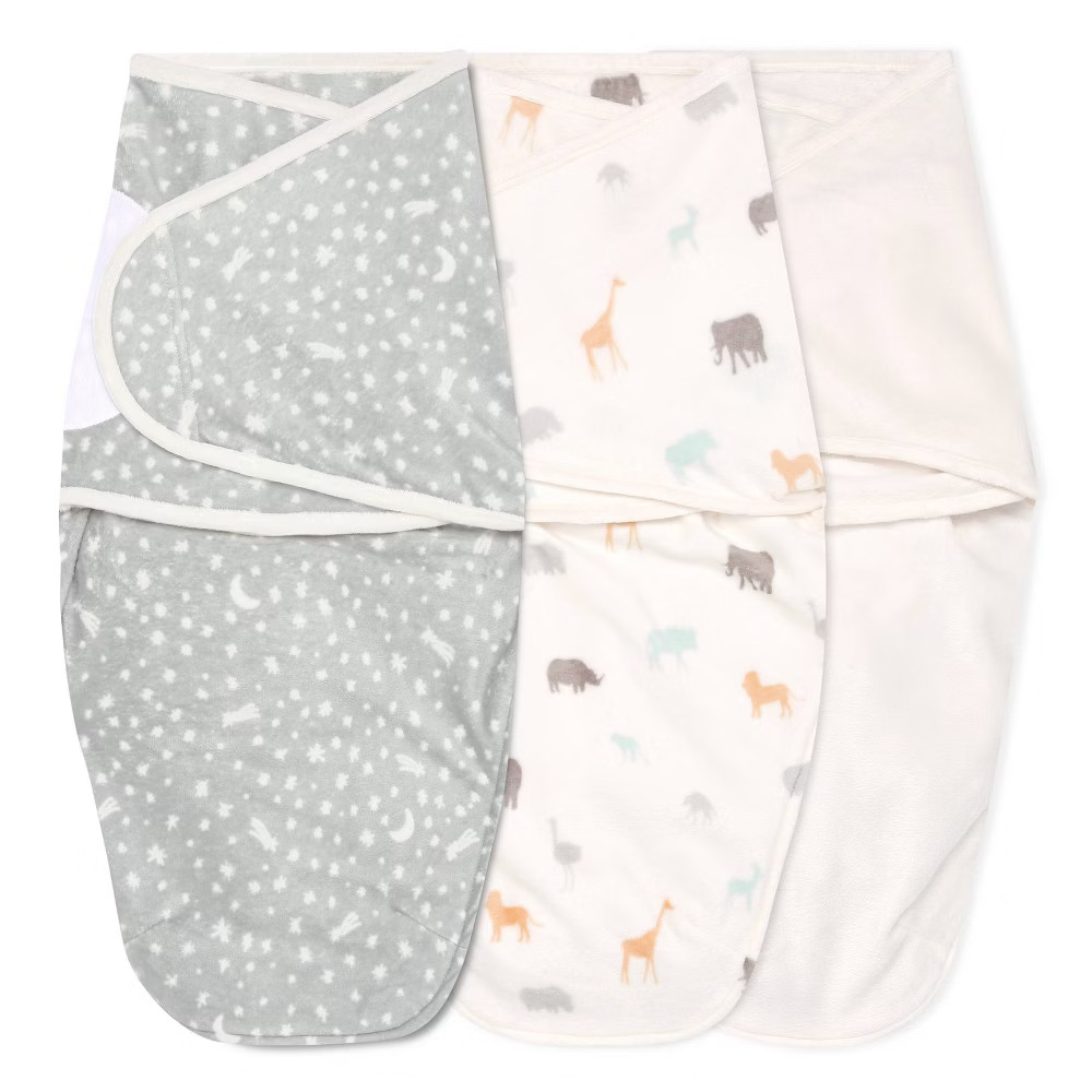 aden + anais Easy Swaddle Wrap - Minky Wild Prairie - 3pk, One Color | Target