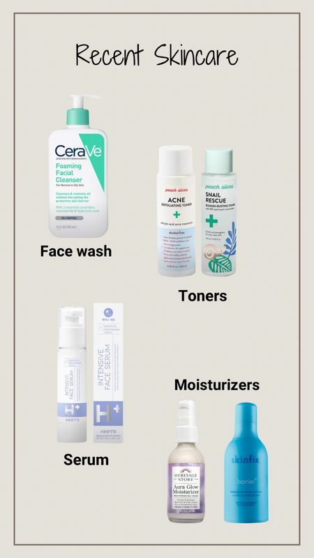 My affordable skincare routine for my 30 year old, acne prone skin while I’m pregnant. 

I get my products from Ulta and Marshall’s! But I’ve linked them on Amazon  

#LTKbeauty