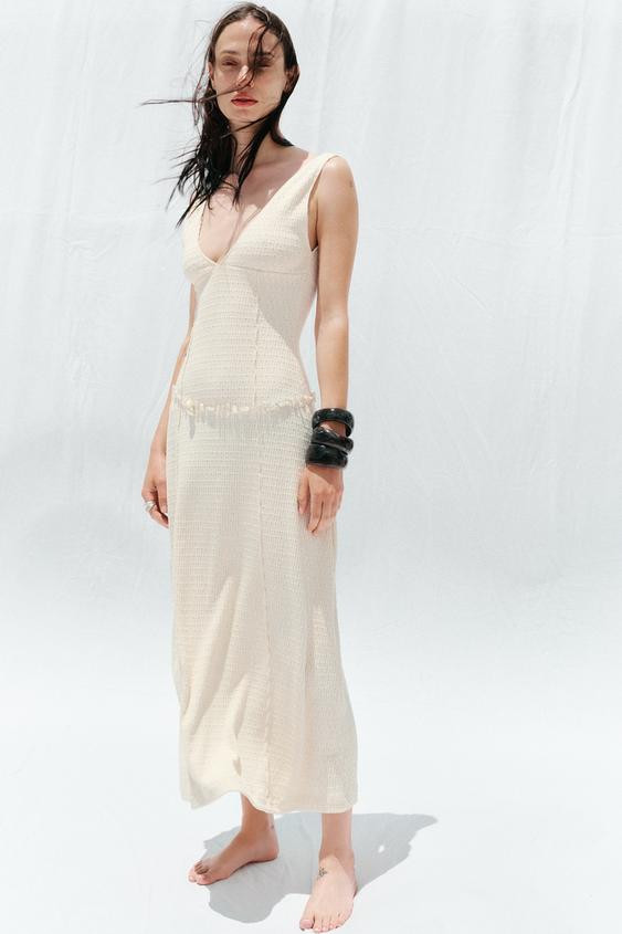 RUSTIC MIDI DRESS | Zara UK
