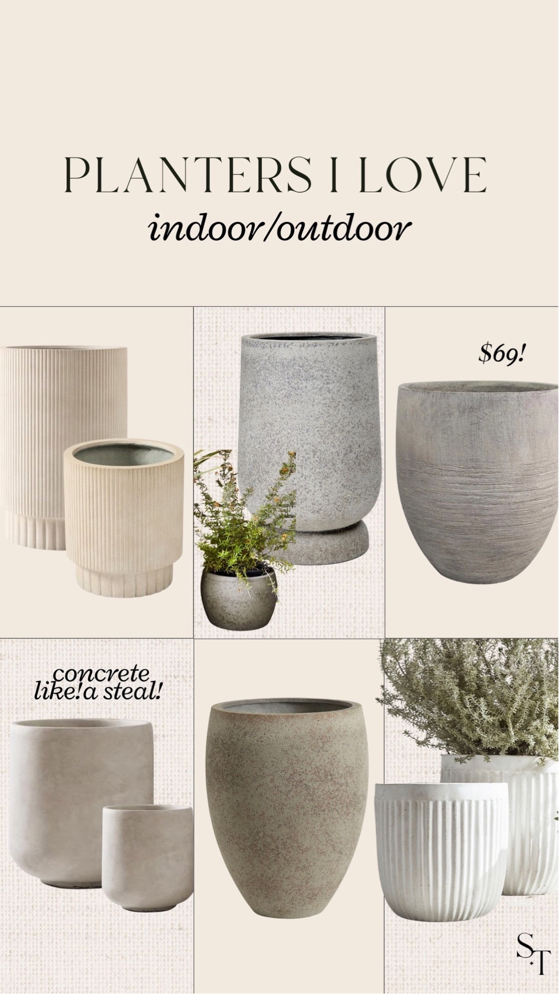 Pots and planters, concrete planters, concrete pots 

#LTKhome #LTKsalealert #LTKstyletip