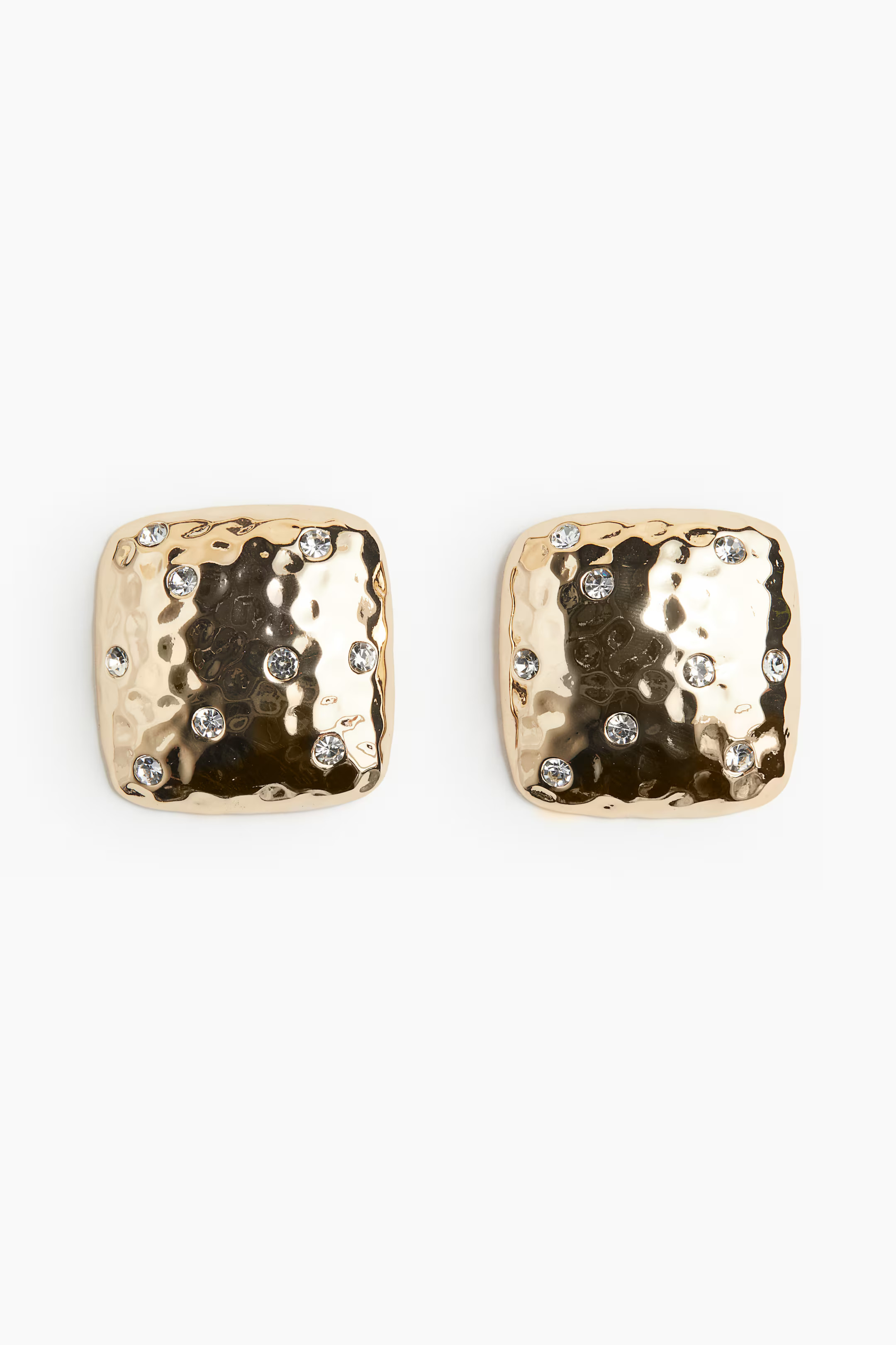 Rhinestone-Embellished Earrings - Gold-colored - Ladies | H&M US | H&M (US + CA)