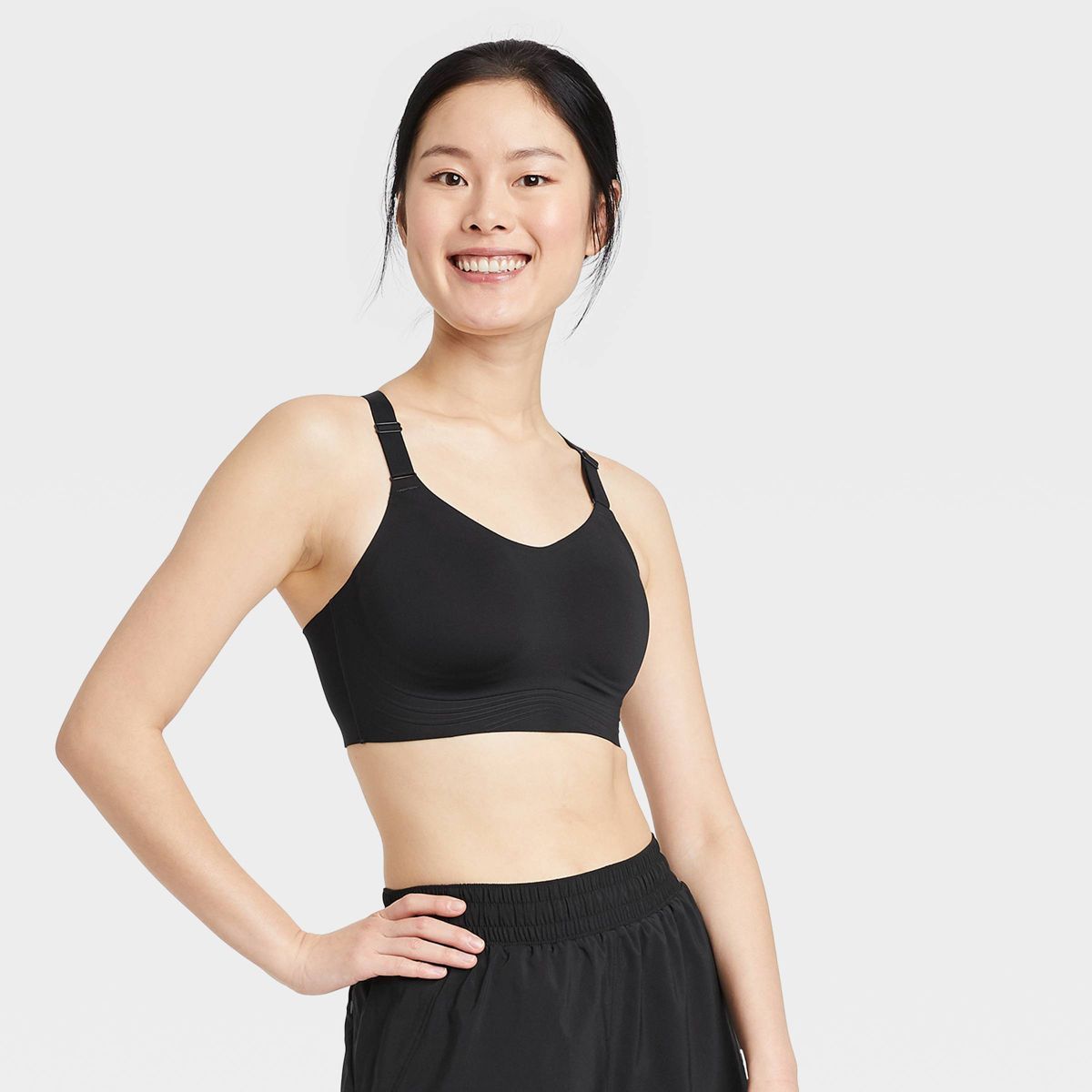 Women's High Support Embossed Racerback Run Sports Bra - All in Motion™ | Target