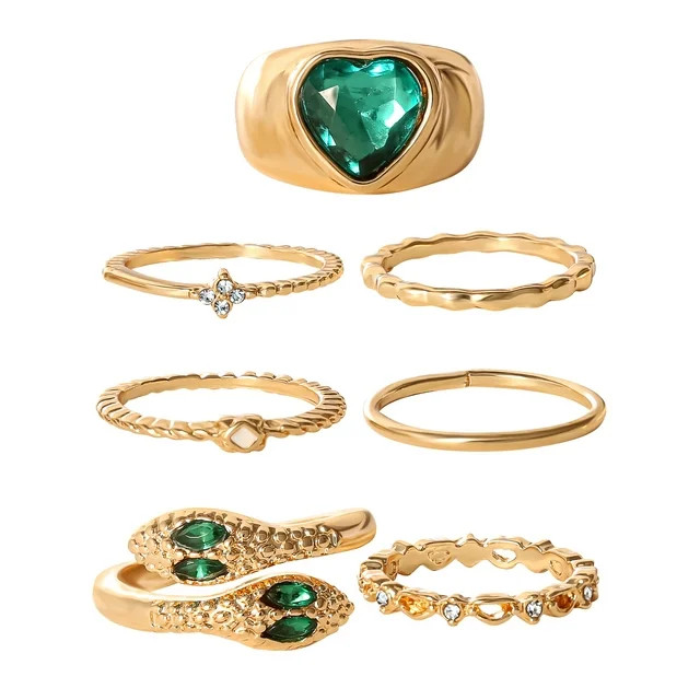 Jessica Simpson Ring Set, Set of 6 | Walmart (US)