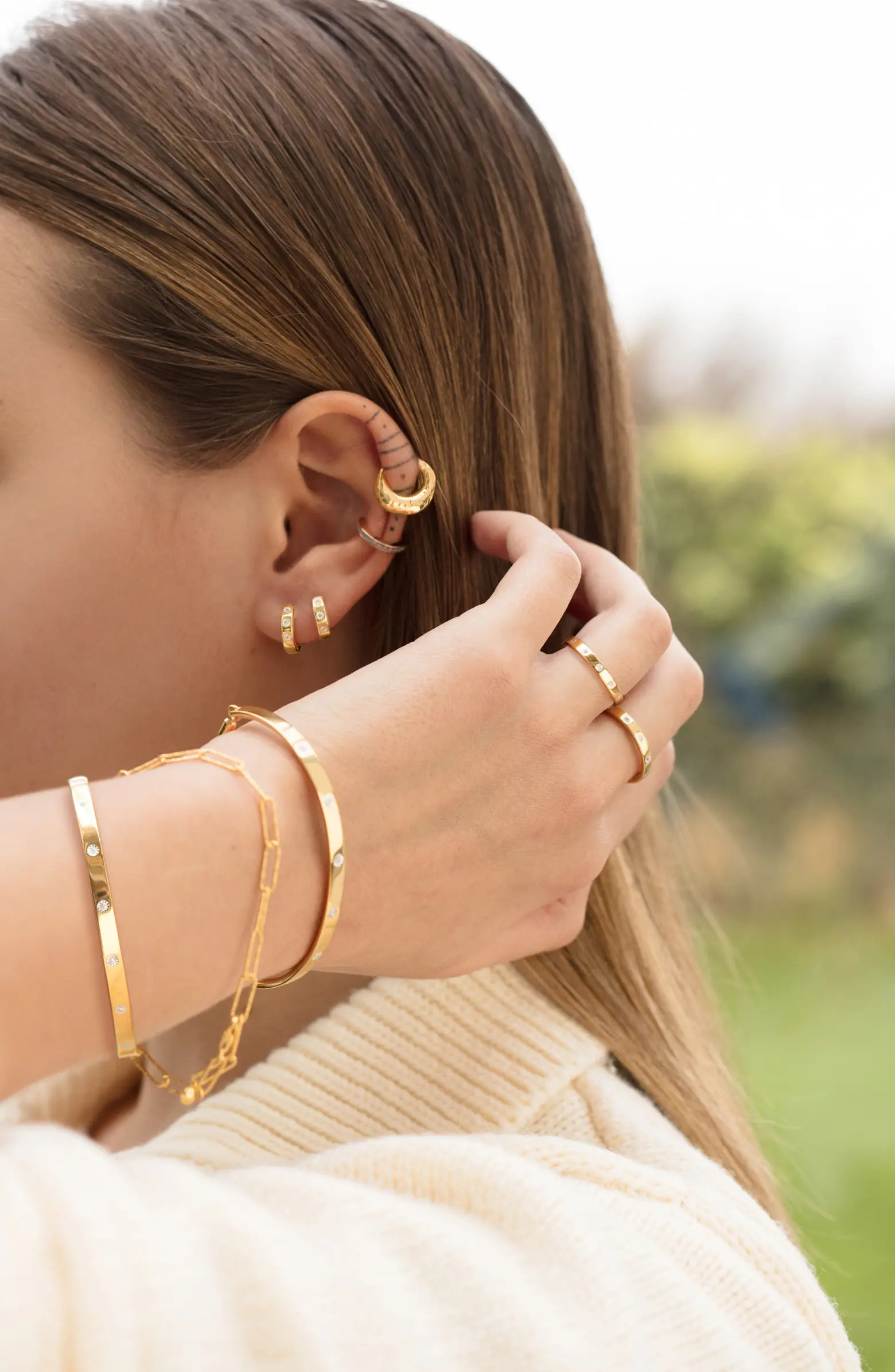 Alta Textured Chain Link Bracelet | Nordstrom