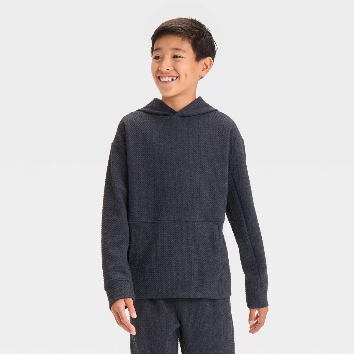 Boys' Pebble Textured Hoodie Sweatshirt - All In Motion™ | Target