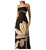 SOLY HUX Women's Summer Maxi Dress Boho Print Tie Shoulder Spaghetti Strap Cut Out Tie Back Cami ... | Amazon (US)