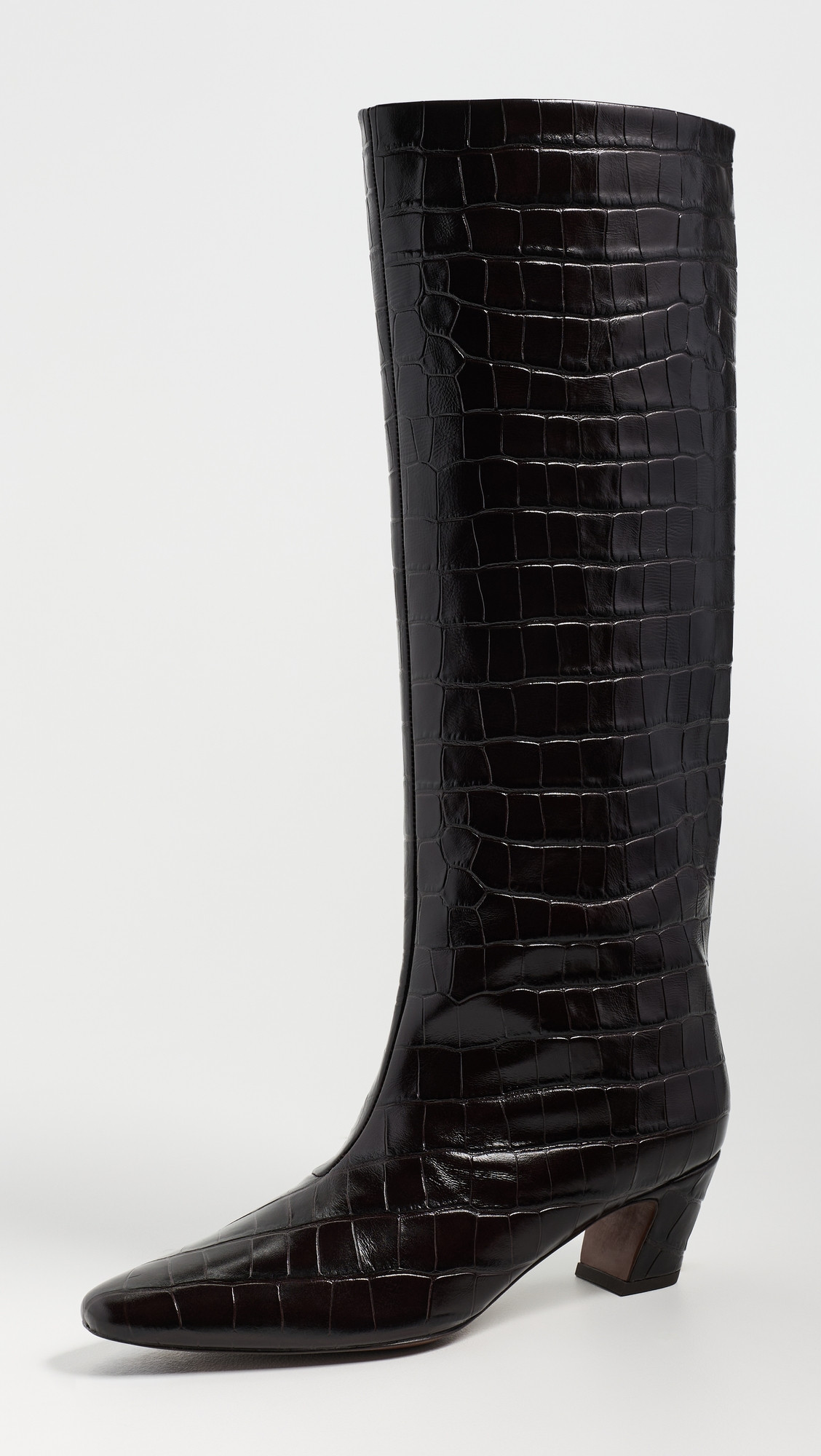 Loeffler Randall Marley Kicked Heel Tall Boots Ebony 5.5 | Shopbop