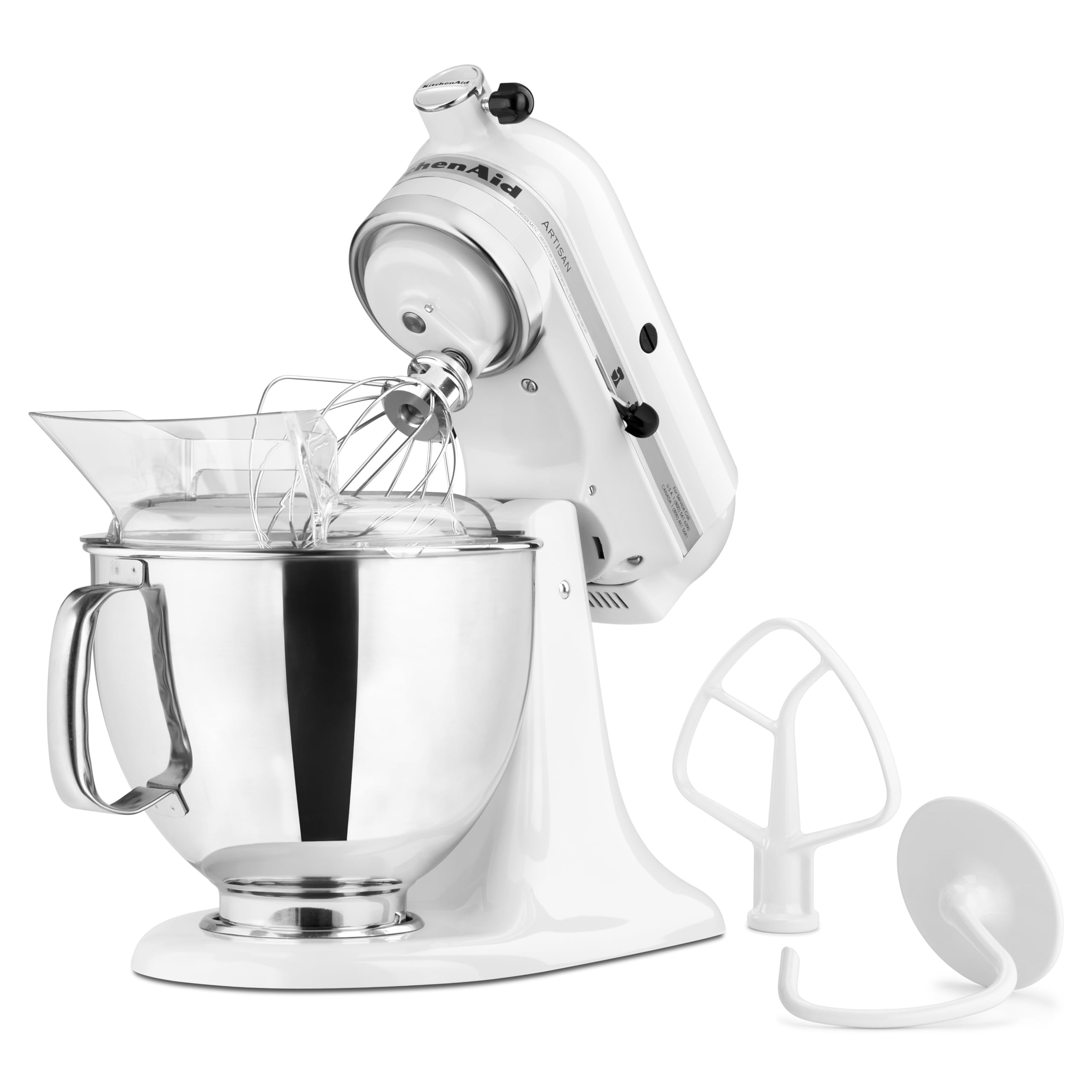 KitchenAid Artisan Series 5 Quart Tilt Head Stand Mixer with Pouring Shield KSM150PS, White | Amazon (US)