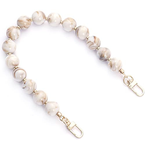 AUMEY Handbag Chain Straps Acrylic Purse Chain Strap Fashionable Replacement Purse Clutches Handles for Purse Handbags DIY Crafts, 15 inch of Each (YZL01-Beige) | Amazon (US)