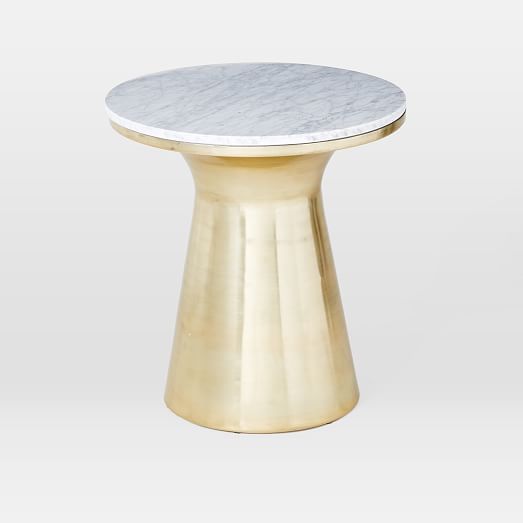 Marble Topped Pedestal Side Table (20") | West Elm (US)