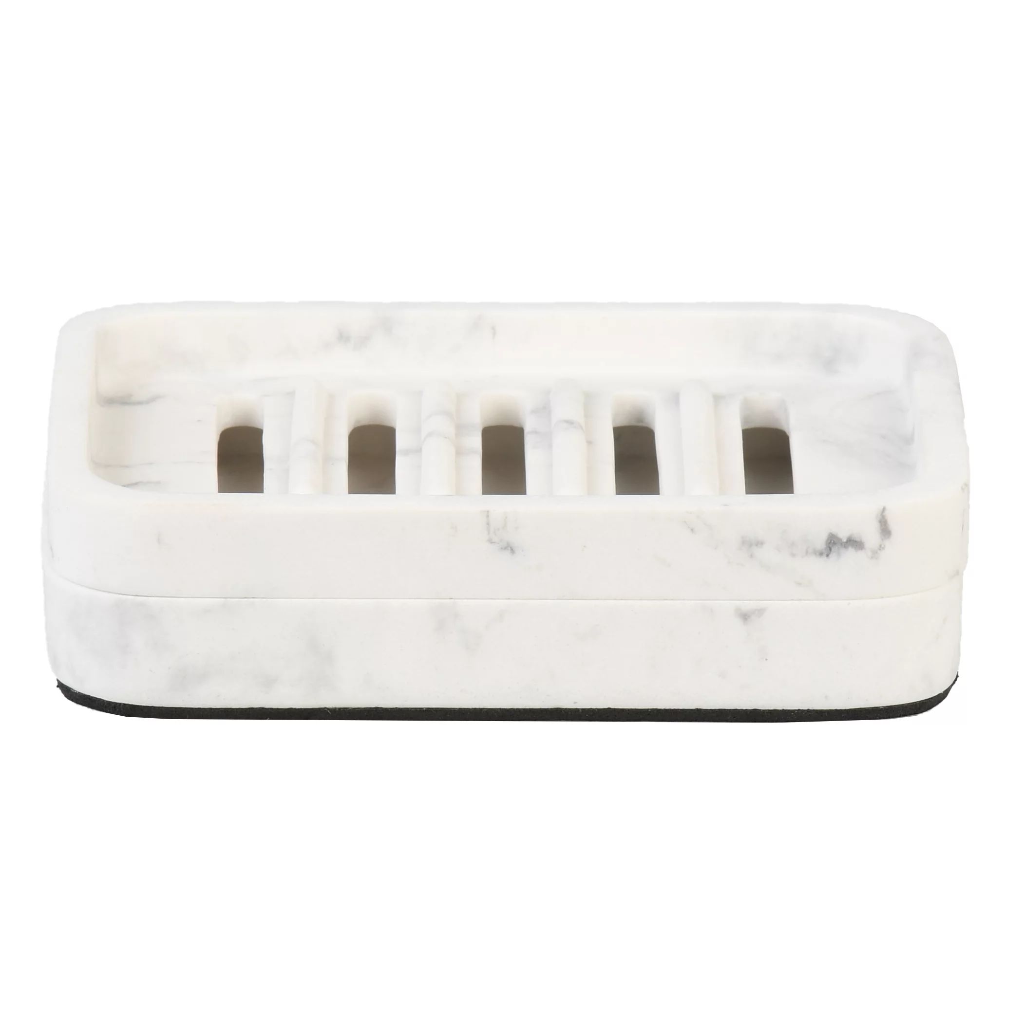 Better Homes & Gardens Faux Marble Magnetic Soap Dish, White | Walmart (US)