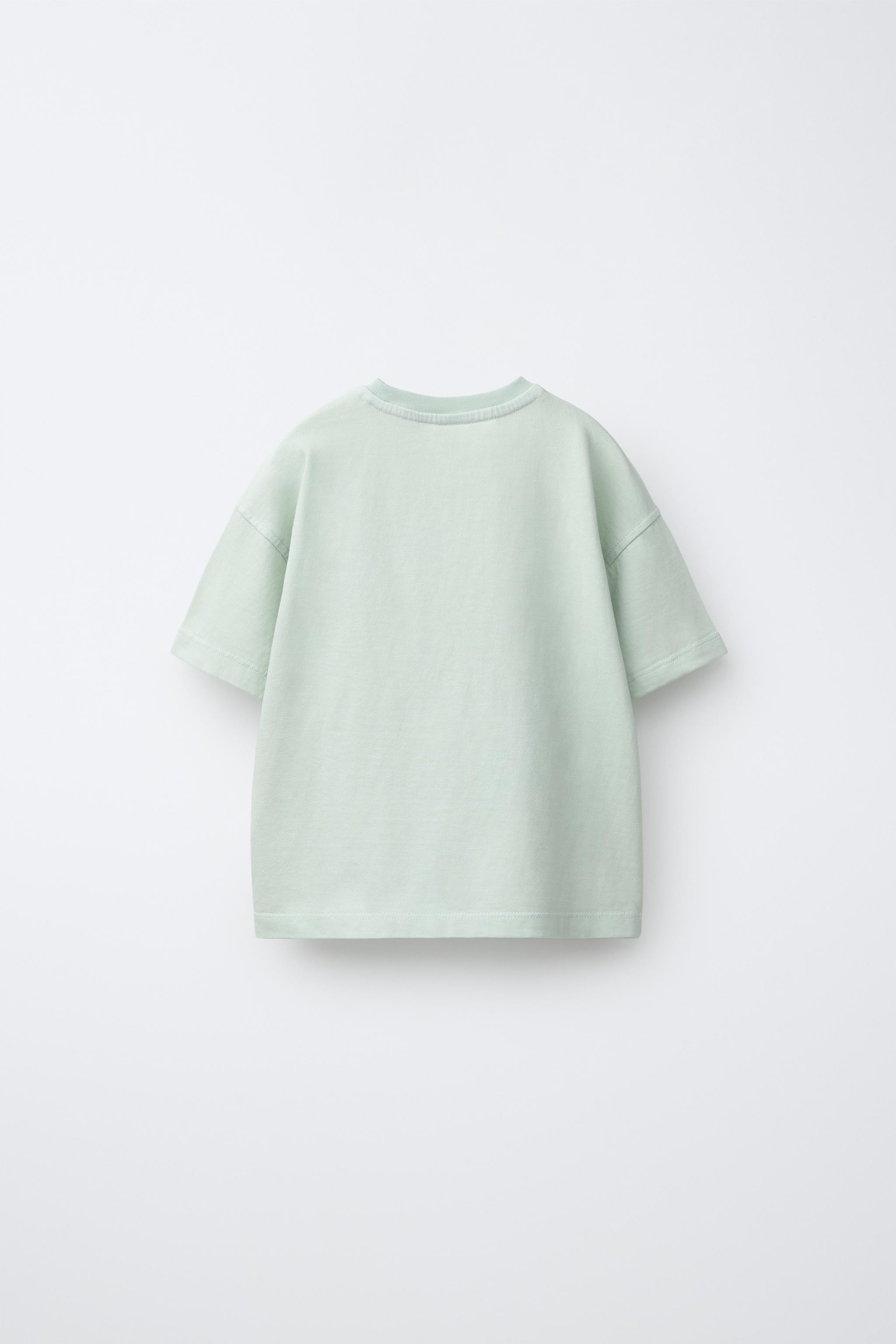 Round neck short sleeve T-shirt. | Zara US