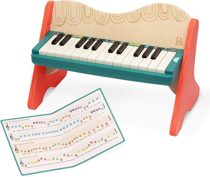 B. toys – Wooden Toy Piano for Toddlers, Kids – Color – Coded Keys with Songbook – Musica... | Amazon (US)