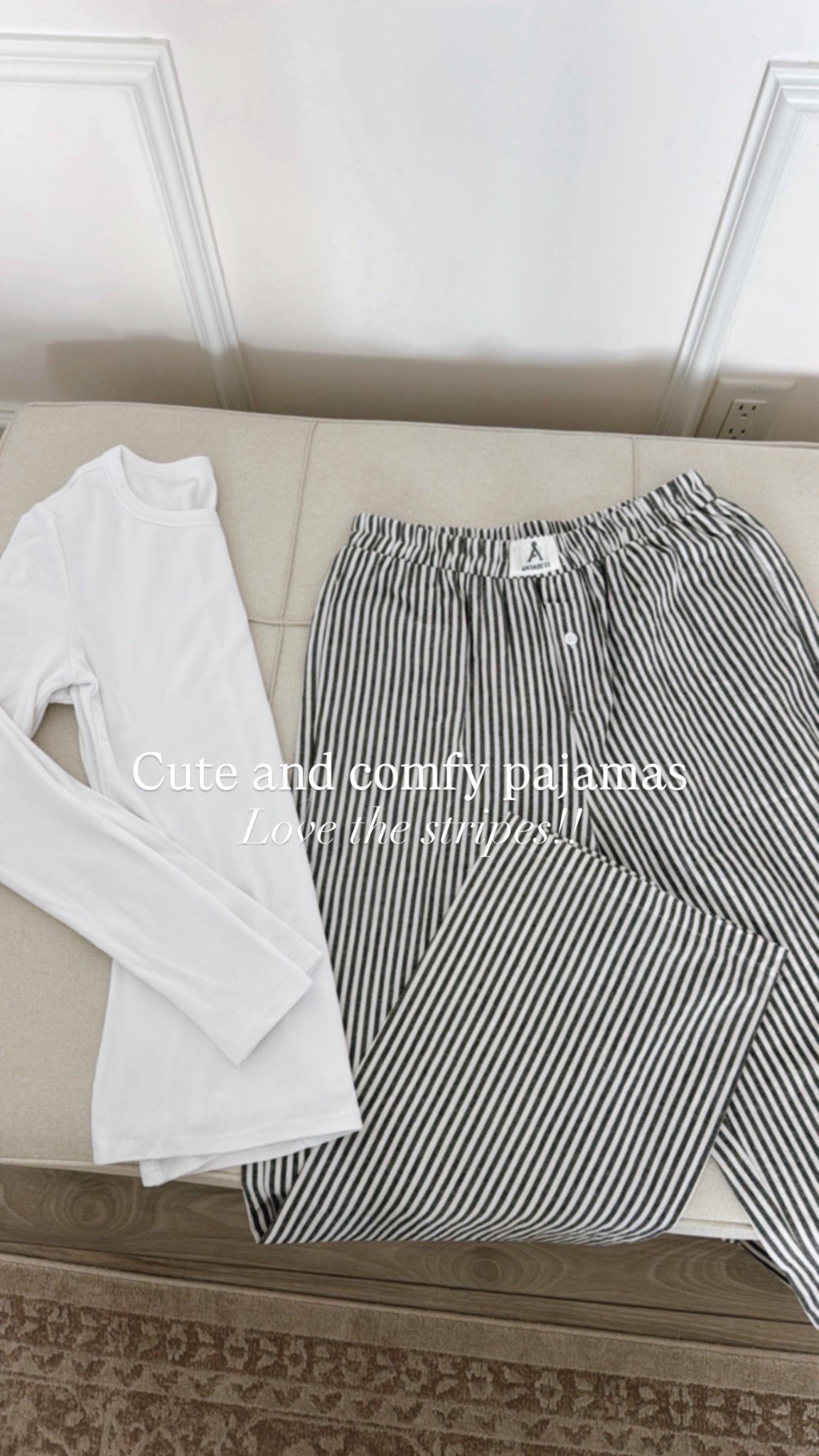 Cute and comfy pajamas, love the stripes! 

#LTKootd #LTKSeasonal #LTKU