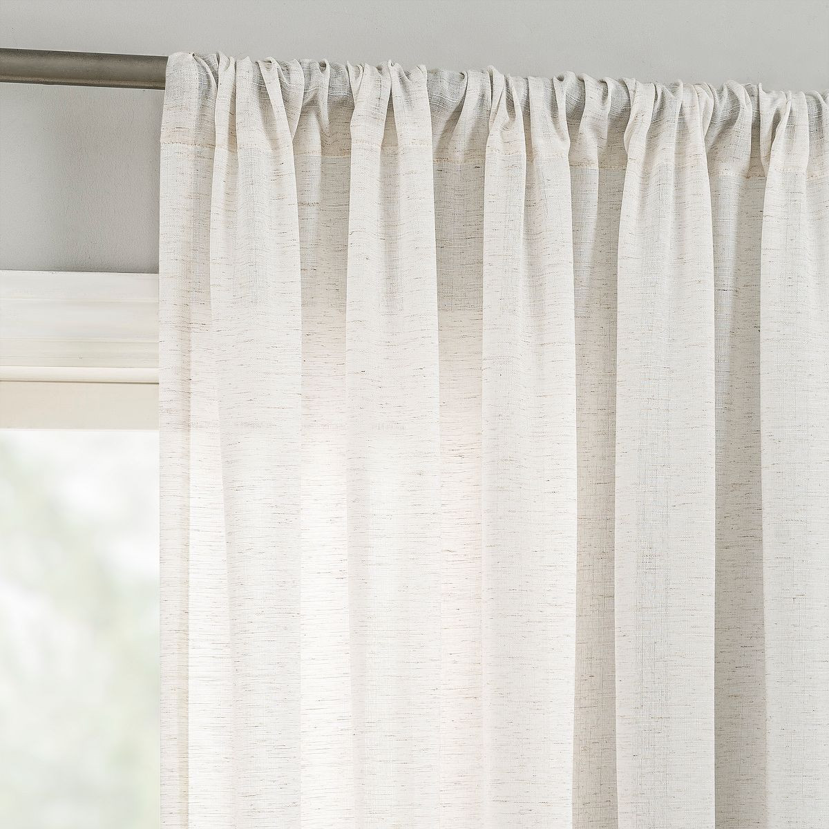 No. 918 Light Filtering Semi-Sheer Amalfi Rod Pocket Curtain Panel | Target