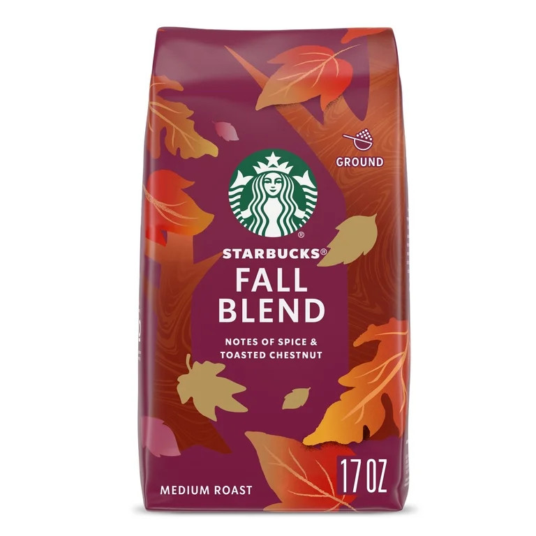 Starbucks Fall Blend, Medium Roast Ground Coffee, 100% Arabica, 17 oz | Walmart (US)
