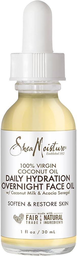 SheaMoisture Overnight Face Oil for All Skin Types 100% Virgin Coconut Oil for Daily Hydration 1 ... | Amazon (US)