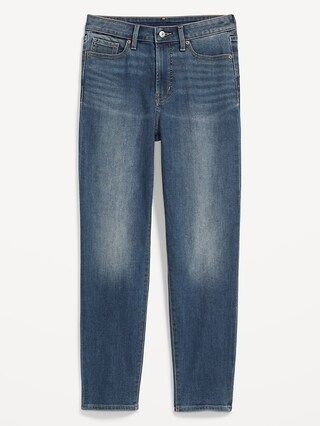 High-Waisted OG Straight Medium-Wash Built-In Warm Ankle Jeans for Women | Old Navy (US)