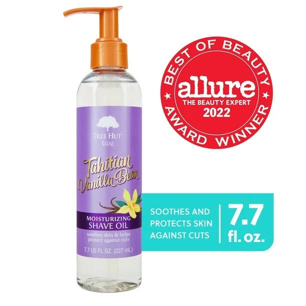 Tree Hut Bare Tahitian Vanilla Bean Hydrating & Moisturizing Shave Oil, 7.7 fl oz. | Walmart (US)