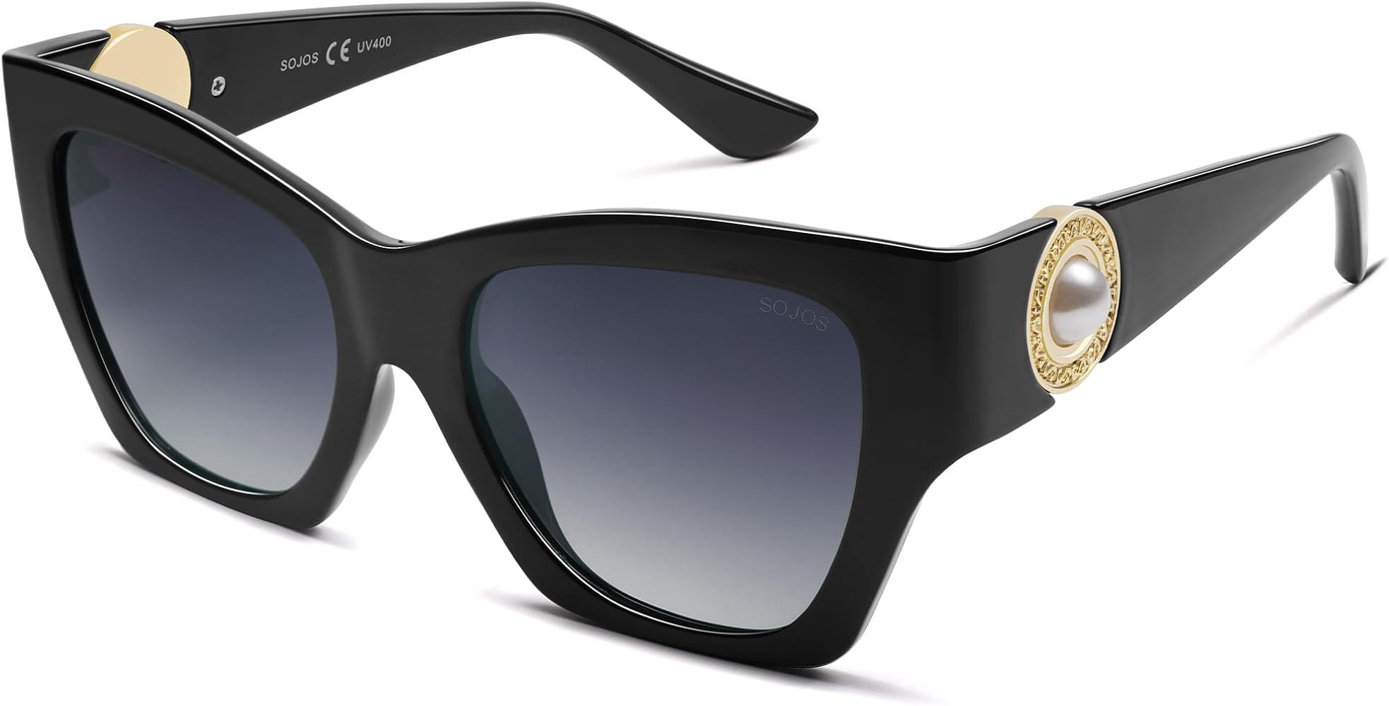 SOJOS Oversized Cat Eye Polarized Sunglasses for Women Retro Square Cateye Style Sunnies SJ2312 | Amazon (US)