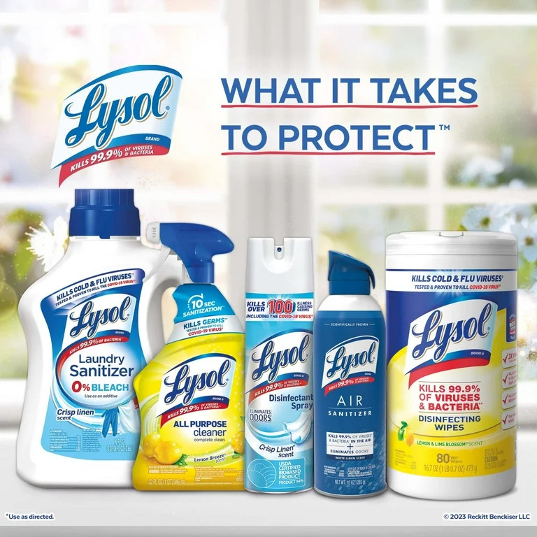 Lysol®, All-Purpose Cleaner, Sanitizing and Disinfecting Spray, Lemon Breeze Scent, 32 oz, Bottl... | Walmart (US)