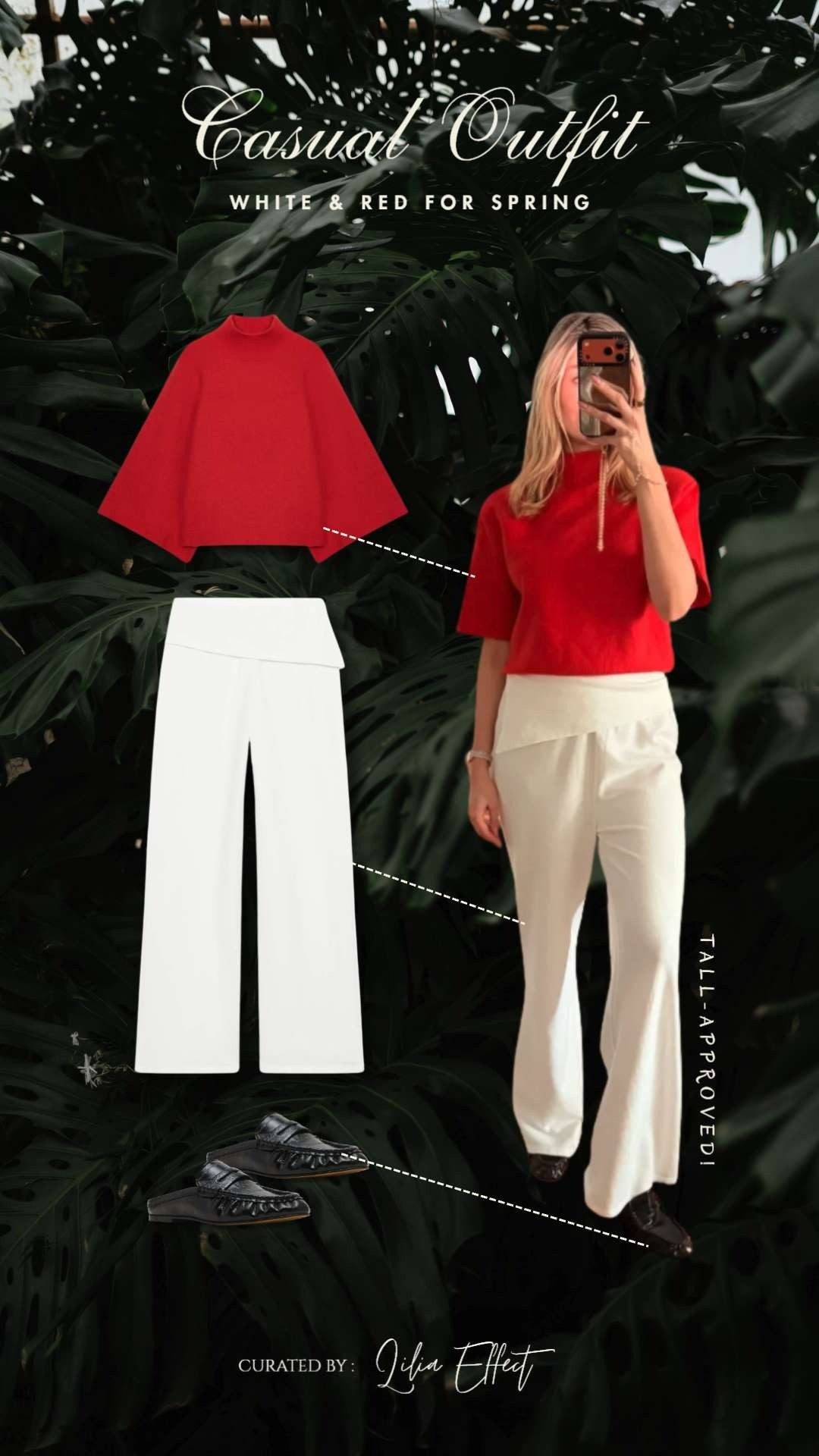 Casual outfit — white & red for spring ❤️🤍 Tall-approved and effortlessly put together with a fresh pop of color for the season. ✨
 

 #LTKdayinmylife #LTKgrwm #LTKootd