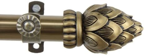 Rod Desyne Bud Curtain Rod, 28 by 48-Inch, Antique Brass | Amazon (US)